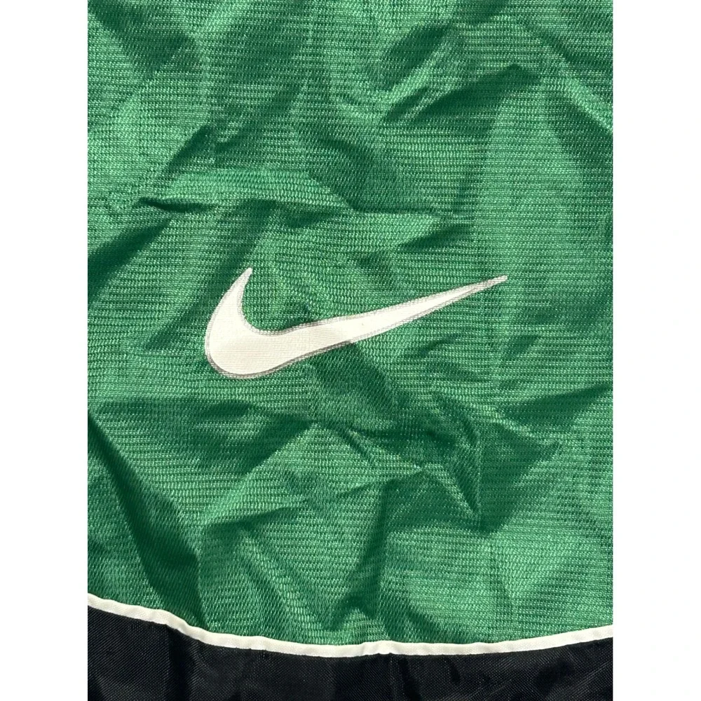 Nike Drawstring Cinch Bag Green Black Swoosh Logo Nylon Sackpack RN56323